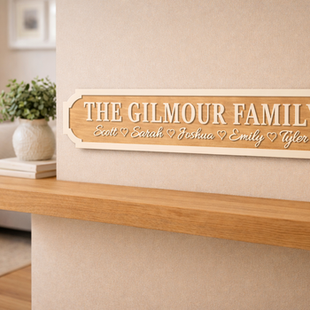 Personalised Family Name Street Sign – Decorative Indoor Home Plaque