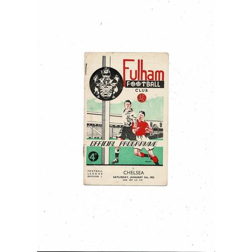 1951/52 Fulham v Chelsea Football Programme