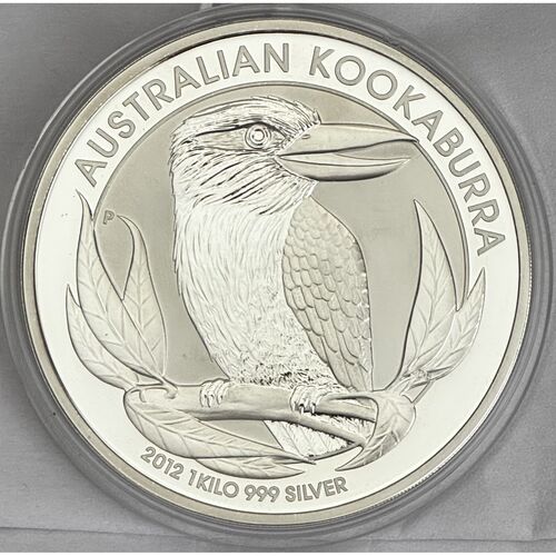 2012 one kilo silver Kookaburra coin