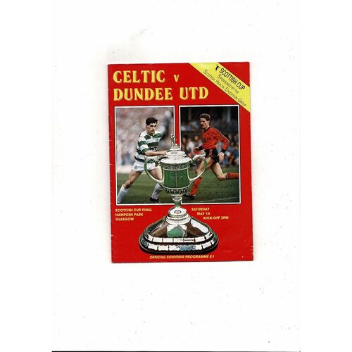 1988 Celtic v Dundee United Scottish Cup Final Football Programme