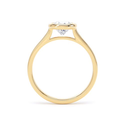 Round brilliant rubover solitaire