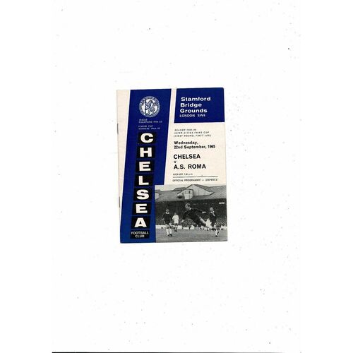 Chelsea v AS Roma Fairs Cup Football Programme 1965/66