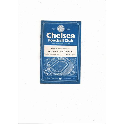 1953/54 Chelsea v Portsmouth Football Programme