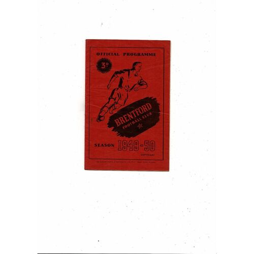 1949/50 Brentford v Coventry City Football Programme