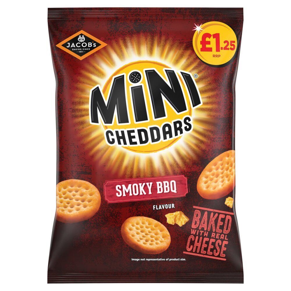 Jacob's Mini Cheddars Smoky BBQ Snacks 90g