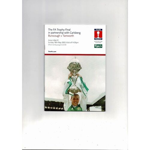 2003 Burscough v Tamworth FA Trophy Final Football Programme