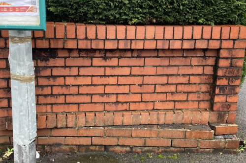 Old imperial Brick wall total rebuild