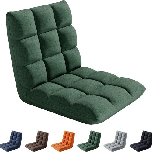 mcc direct Adjustable Floor Chair, Multi-Position Folding Sofa Chair with Back Support, Comfortable Floor Seating for Reading, Gaming, Meditation & Relaxing, Living Room or Bedroom