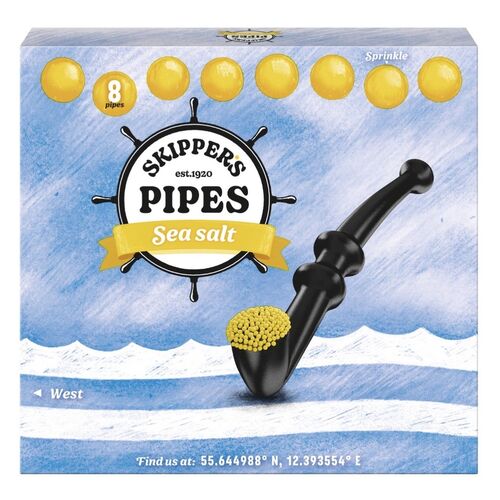 Malaco Skipper’s Pipes Sea Salt – The Salty Scandinavian Classic 136g