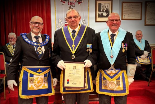 50 Years of Freemasonry for Malcolm Page
