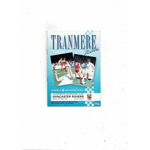 Tranmere Rovers v Bolton Wanderers Leyland DAF Cup Northern Semi Final Football Programme 1989/90