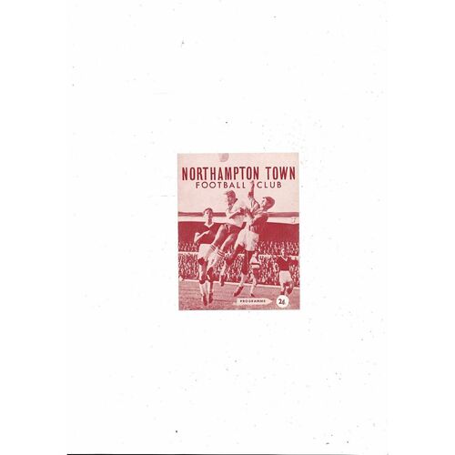 1962/63 Northampton Town v Coventry City Football Programme