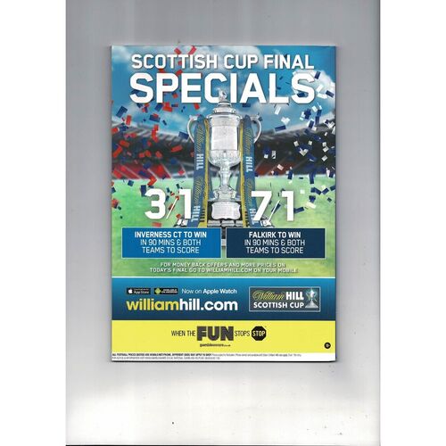 2015 Inverness v Falkirk Scottish Cup Final Football Programme