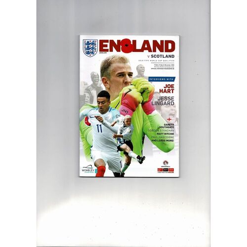 2016 England v Scotland Football Programme