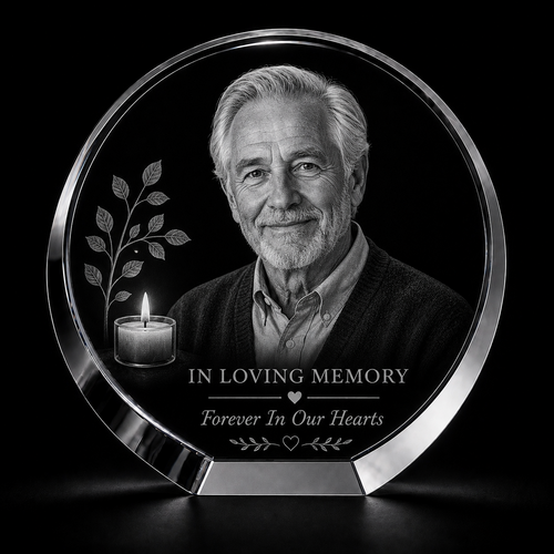 Memorial 3D Crystal Gifts | 3d Crystal Shop | 3d crystal glass engraving | Personalised 3d engraving  | 3d crystal photo