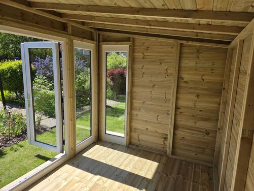 #PVC007 16x8 Pent Summer House Combi