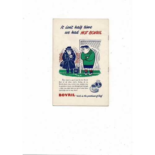 1953 England v Hungary Football Programme