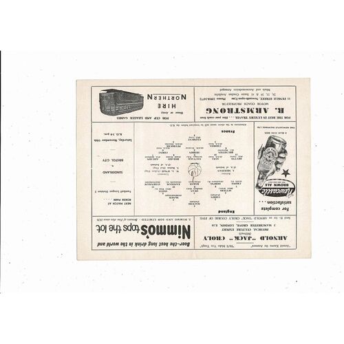 1959 England v France Intermediate International Programme @ Sunderland