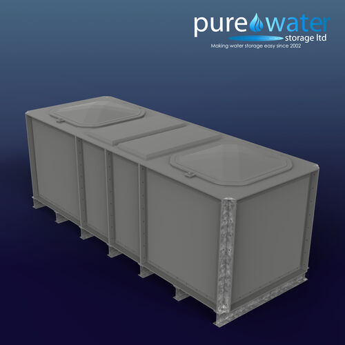 PW.3X1X1.IFB.DIV.AG(1.5+1.5) - 3000 LITRE DIVIDED SECTIONAL WATER TANK, INTERNALLY FLANGED BASE (IFB)