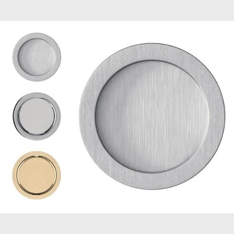 AURA Round Flush Pull Handle Set For Sliding Pocket Door