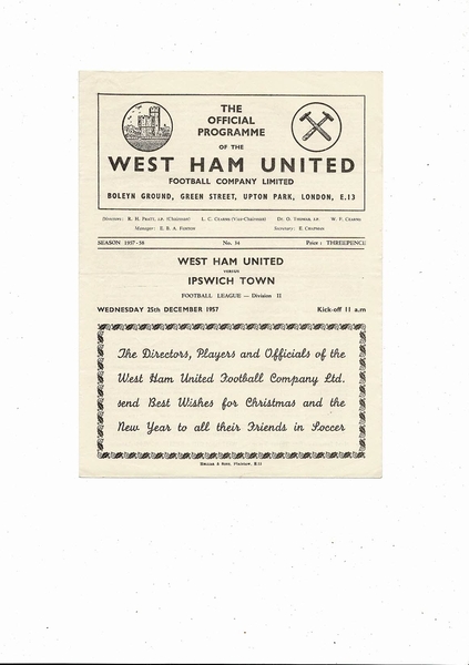 Many more Football Programmes listed today