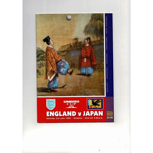 1995 England v Japan Football Programme