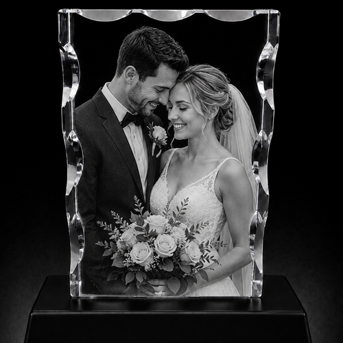 Wedding 3D Crystal Gifts | 3d Crystal Shop | 3d crystal glass engraving | Personalised 3d engraving  | 3d crystal photo