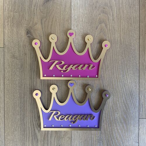 Princess / Prince crown door plaque