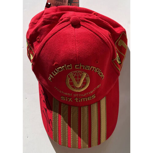 Michael Schumacher Hand-Signed Cap Set