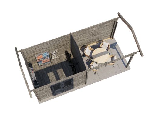 300cm x 250cm + 300cm Veranda