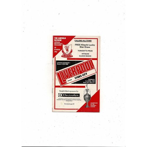 1979/80 Liverpool v Tottenham Hotspur Football Programme
