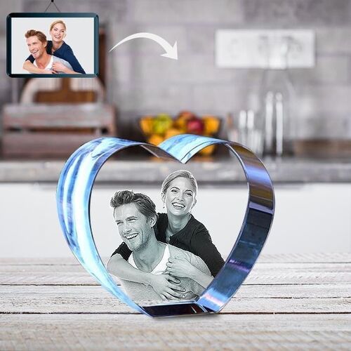 The Beautiful 3D Tiree 10x10x3cm Pure Crystal Heart