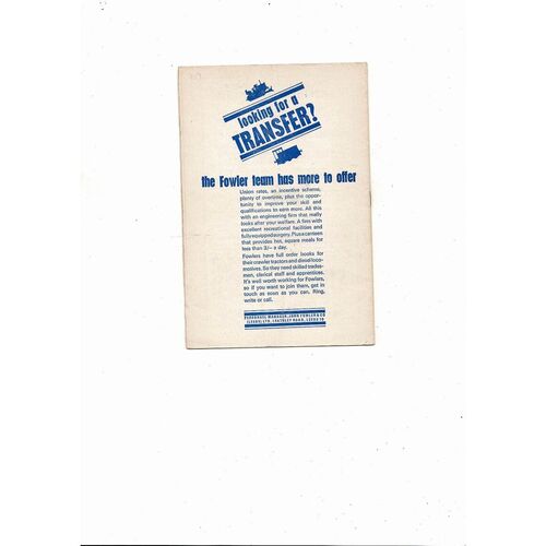 Leeds United v Ujpesti Fairs Cup Football Programme 1965/66