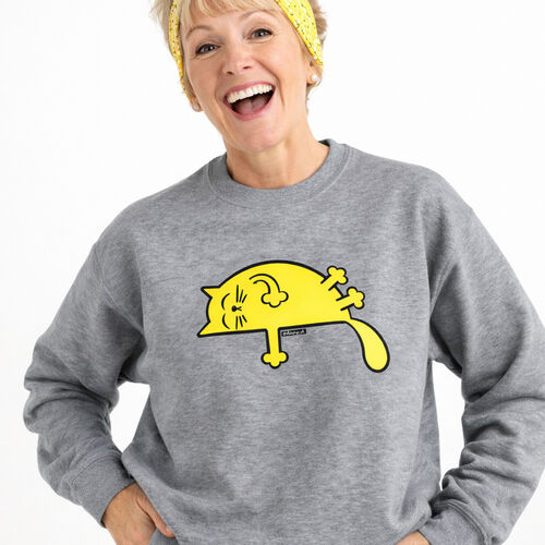 'Yellow Sleepy Cat' Sweatshirt
