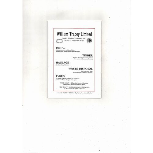 1989 Ormiston Primrose v Cumnock Juniors Scottish Junior Cup Final Football Programme