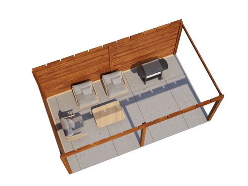 5.88mtr x 3.5mtr 28mm walled Gazebo