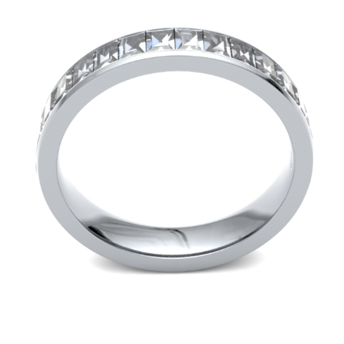 9ct 4mm DIAMOND SET baguette cut channel