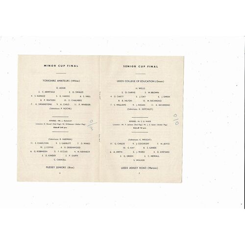 Leeds College of Education v Leeds Ashley Rd Leeds Snr Cup Final 1968 @ Leeds United