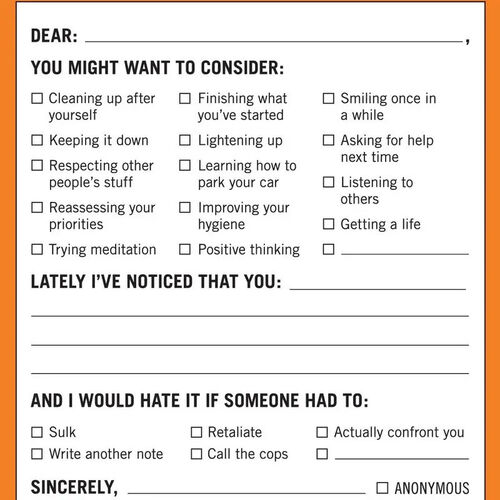 Knock Knock Passive Aggressive Nifty Note