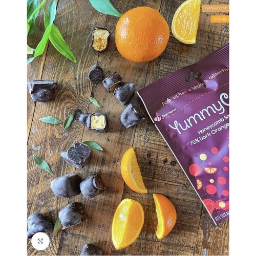Case of Yummycomb 70% Dark Orange Chocolate Pouch 6 x 100g