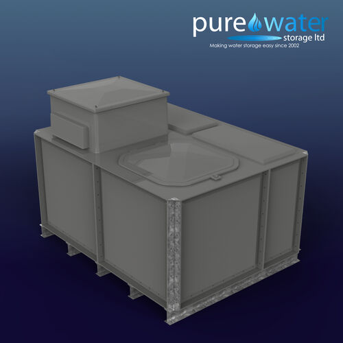 PW.2X1.5X1.IFB.AB - 3000 LITRE SECTIONAL WATER TANK, INTERNALLY FLANGED BASE (IFB) C/W FVH