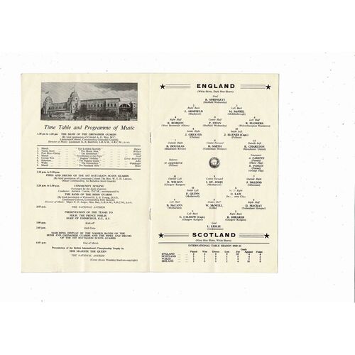 1961 England v Scotland Football Programme