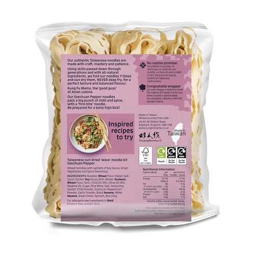 Kung Fu Mama Taiwanese Sun-Dried Noodle Kit (3 Servings)
