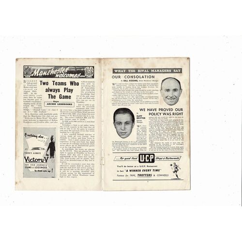 1953 Bolton Wanderers v Everton FA Cup Semi Final Football Programme @ Manchester City