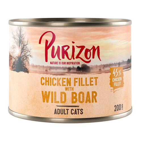 Purizon Chicken Fillet with Wild Boar Cat Food 6 x 200g