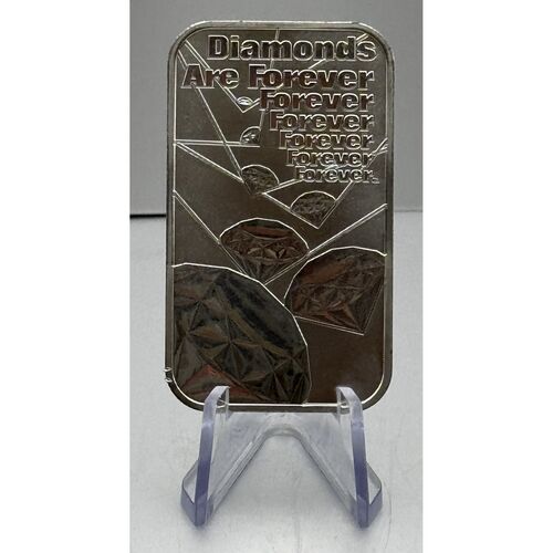 Royal mint one ounce James Bond Diamonds are forever bar