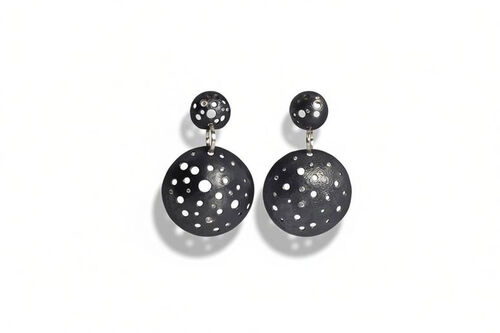 Silent Night Domed Dangly Earrings