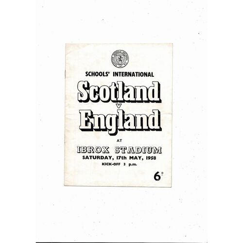 Schools International Football Programmes