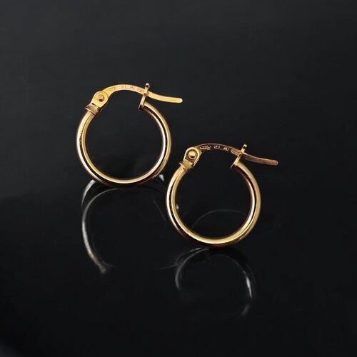 Small size gold creoles