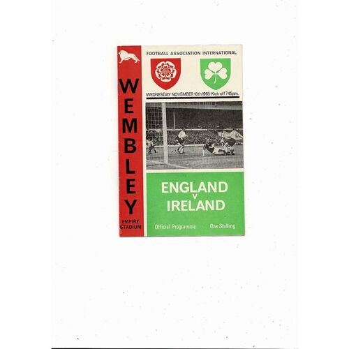 1965 England v Northern Ireland Football Programme